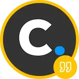 Logo for CLEANED in talking mark to represent testimonial