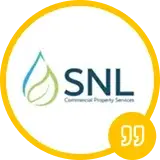 Logo for SNL Commercial Property Services in talking mark to represent testimonial